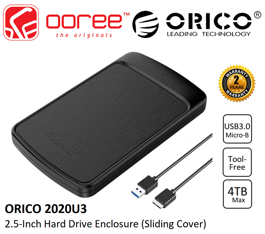 ORICO 2020U3 USB PORTABLE HARD DRIVE ENCLOSURE WITH