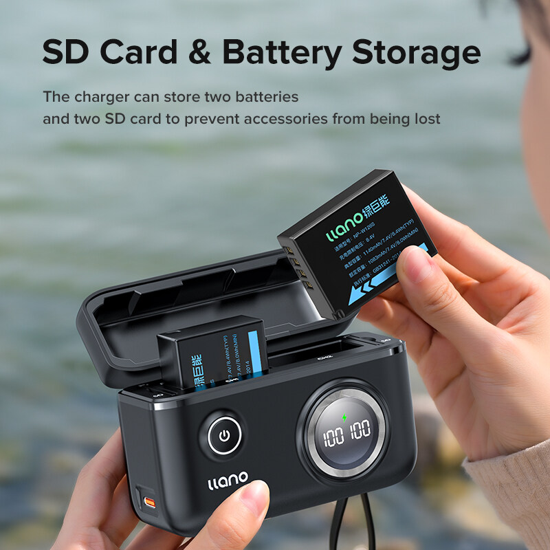 Portable Charger Fuji Np W126s Battery Llano CS3 2-in-1 NP-W126s