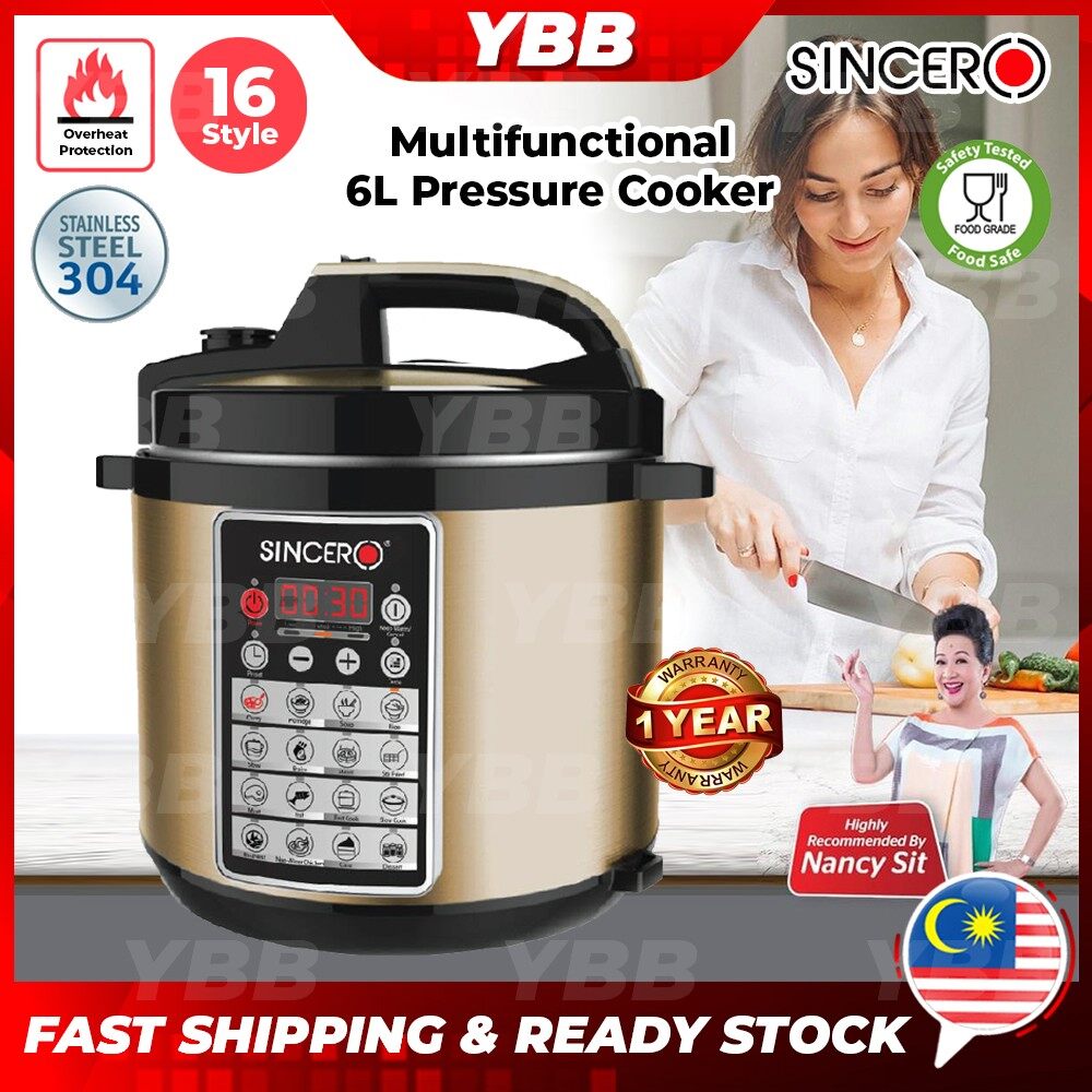 Sincero 6l best sale pressure cooker review