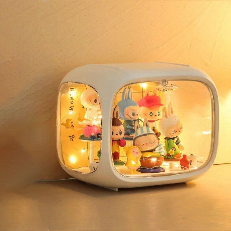 Space capsule blind box storage box display stand transparent acrylic box figurine ornaments dust cabinet box