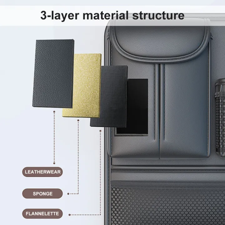 SEAMETAL Universal Car Seat Back Storage Pocket Multi-function Hanging Bag Tissue Box Auto Interior Organizer