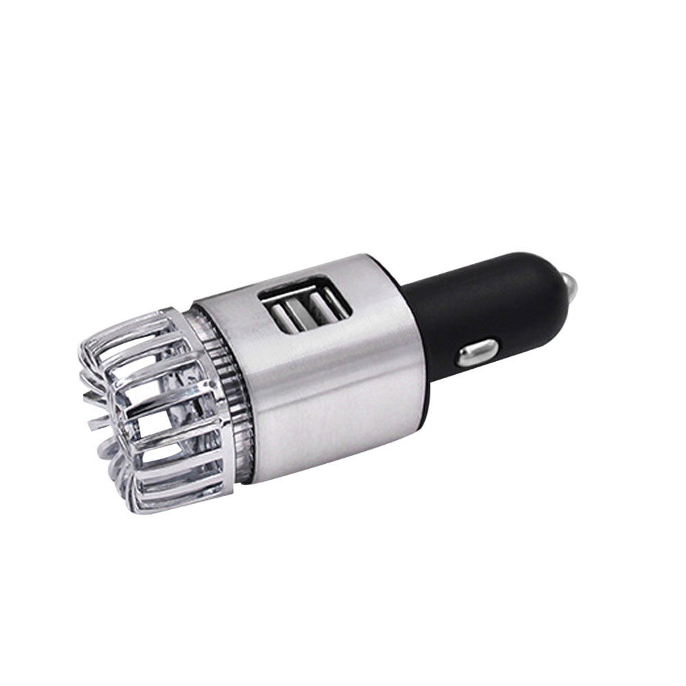 ☼JO-6291 Car Mini Air Purifier LED Anion Oxygen Bar Ozone Ionizer Phone Charger