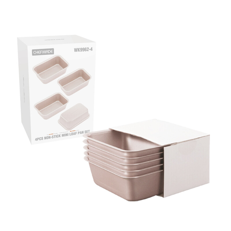 Chefmade non-stick mini loaf pan/4pcs non-stick mini loaf pan set wk9962/wk9962-4