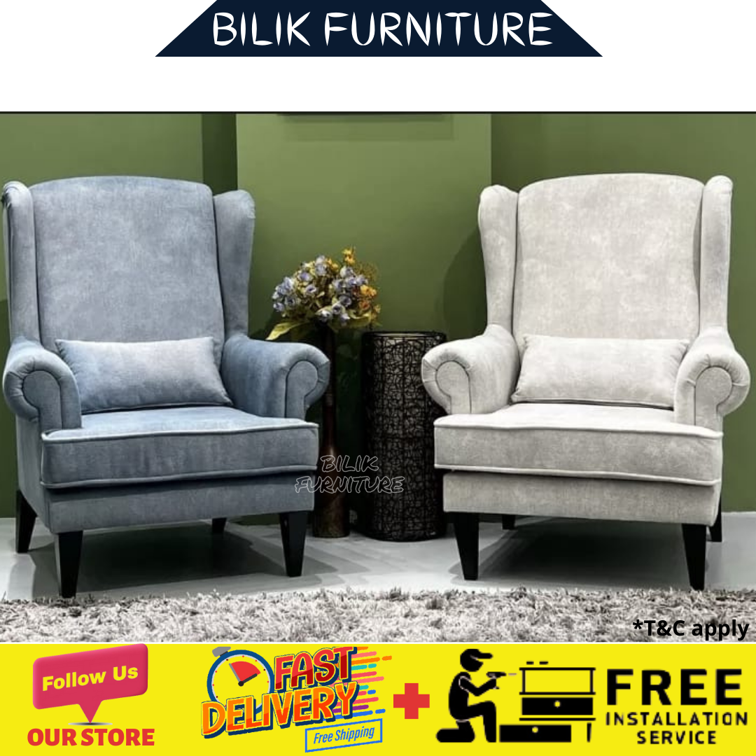 Wing chair sofa discount set