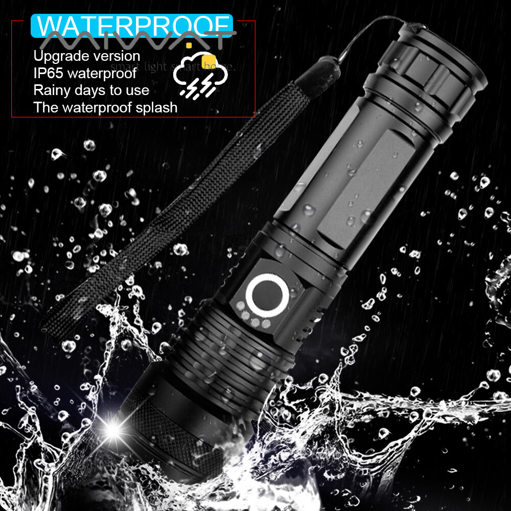 MIWAT LED Flashlight 1500LM Zoomable 5 Modes Powerful LED Super Bright Torch Waterproof Handheld Tactical Flashlight Camping Light
