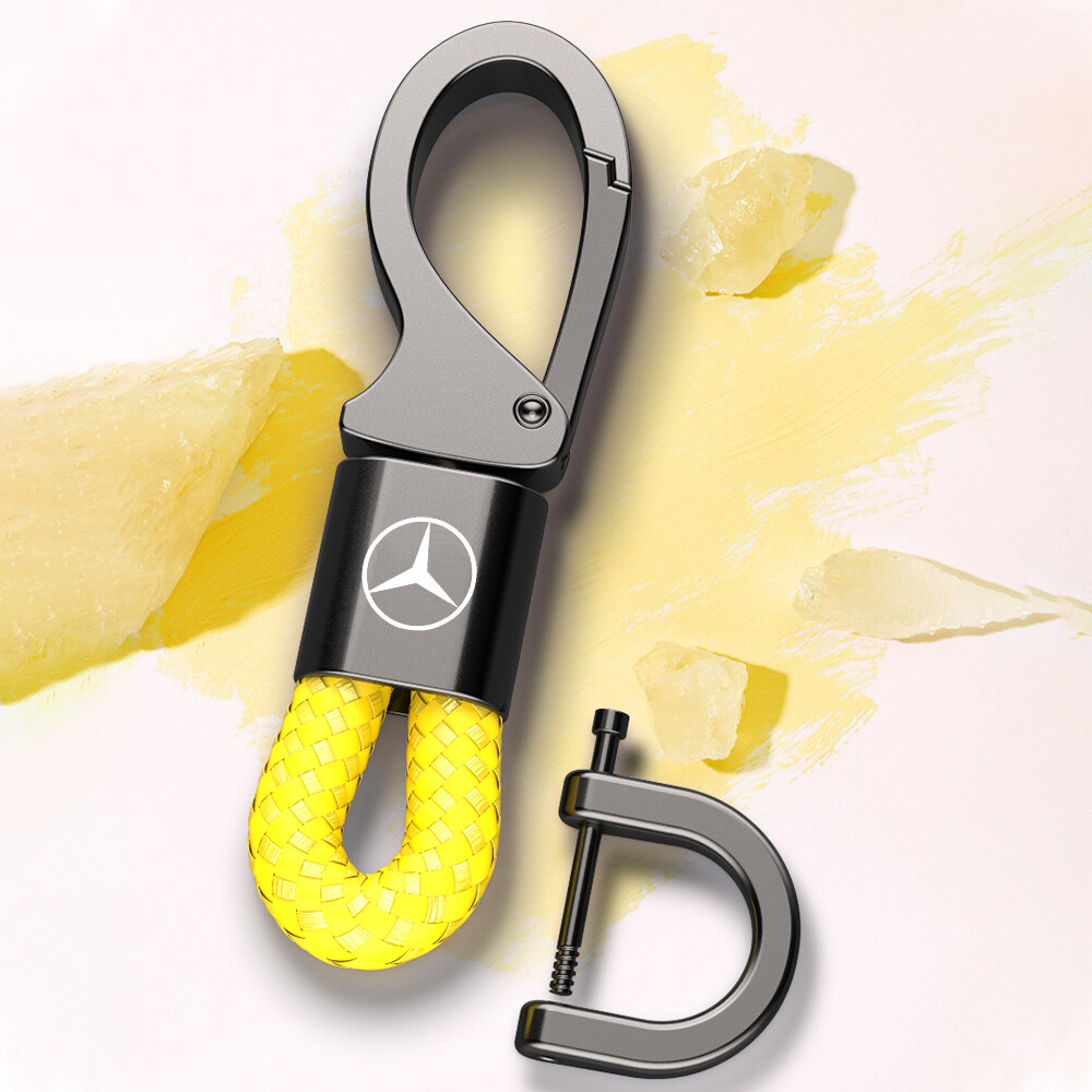 Cho m E r C E D E S Xe Hơi Kim loại móc khóa da thời trang keyholder