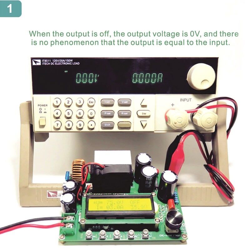 DPX800S DC-DC Adjustable Boost Converter Module High Efficiency Voltage Converter 12V~120V 12A Power Converter