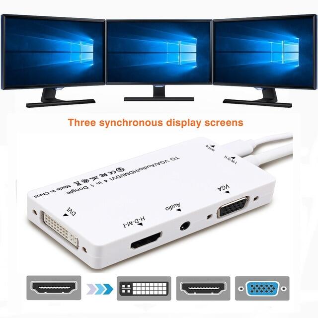 Bộ Chia Tương Thích HDMI Sang Cáp Âm Thanh Và Video VGA DVI H-d-m-i Bộ Chuyển Đổi Đa Cổng, 4in1 Chuyển Đổi Cho PS3 Hdtv Màn Hình Máy Tính Xách Tay