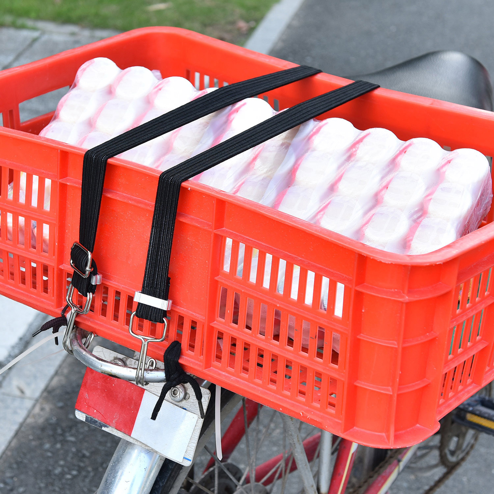 1 PCS Bike Tied Rope with Hooks Bicycle Rear Seat Fixed Bundle Cycling Elastic Stacking Banding