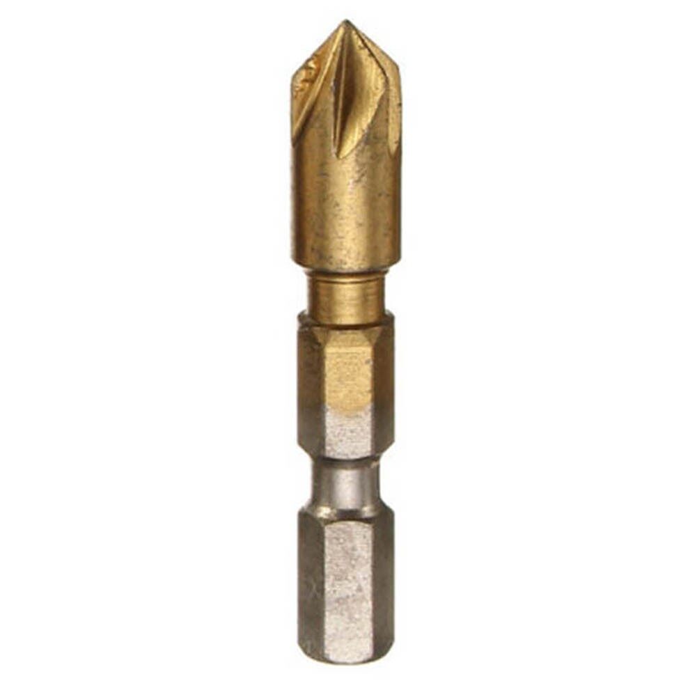 Toolstar 5 Flute 90 Degree Countersink Drill Bit Woodworking Hole Opener Countersink Drill Chamfering Tool