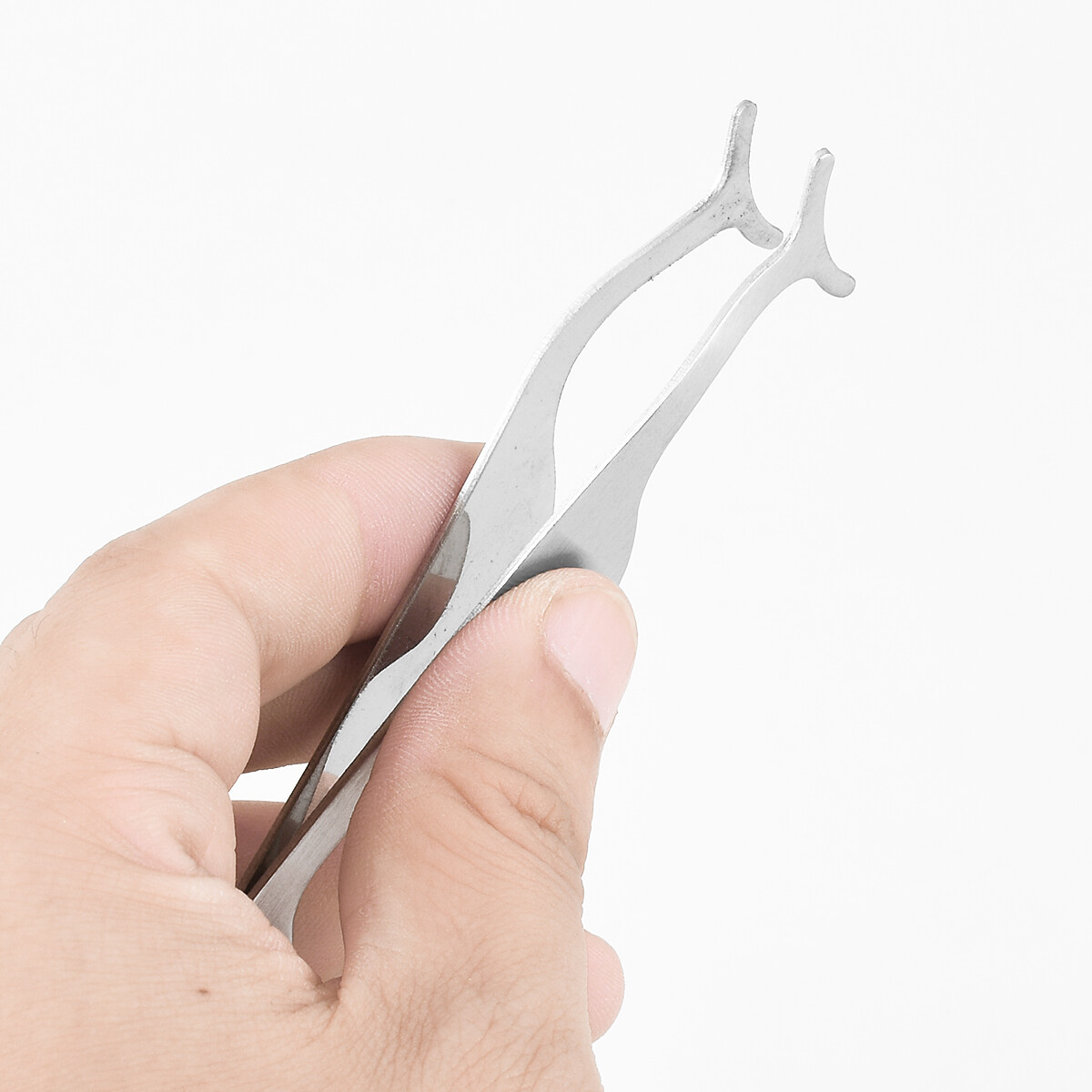 BEAUTYBIGBANG 1pc False Eyelash Tweezers Fake Eye Lash Applicator Eyelash Extension Curler Nipper Auxiliary Clip Clamp Makeup Forceps Tools