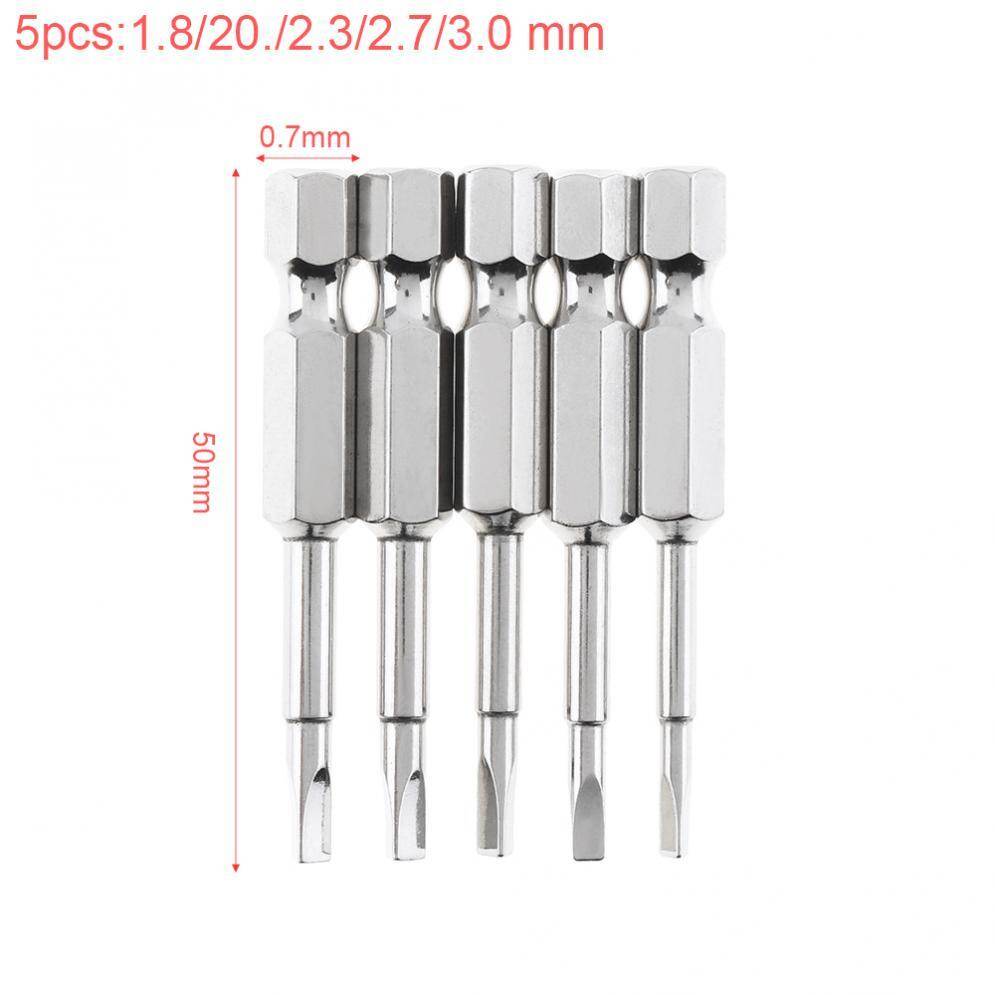 5pcs/set 1/4 Inch Magnetic Triangle Screwdriver Bits Hex Shank 50mm S2 Steel
