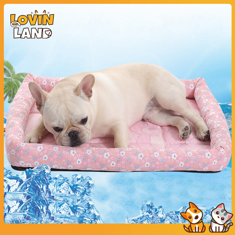 Lovinland Washable Cat And Dog Pad Super Soft And Cool Cat Bed Pet Sleeping Pad Summer Dog Bed Breathable Cooling Pad Waterproof Dog Sofa
