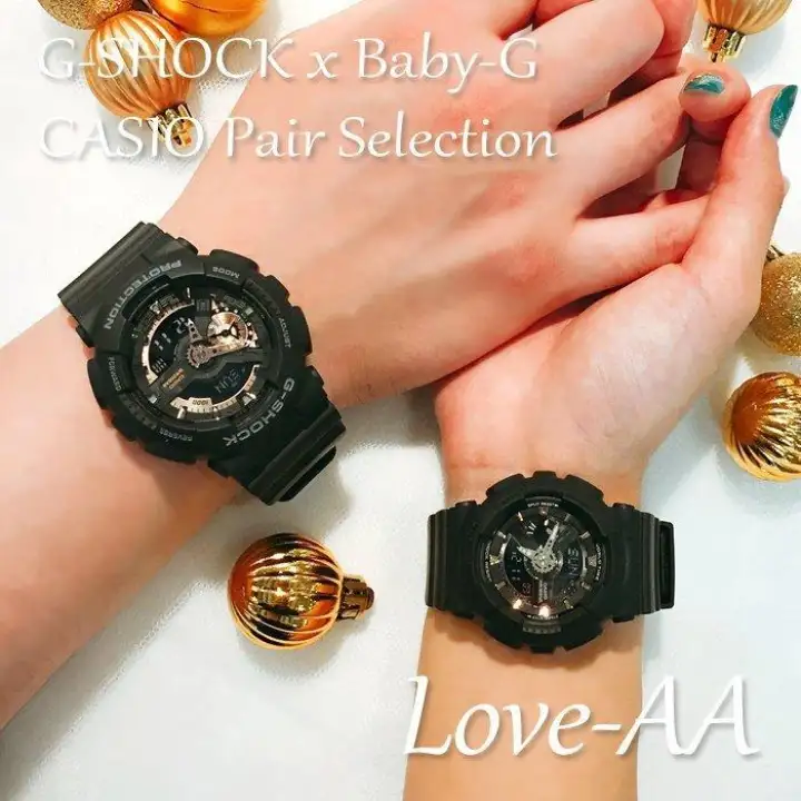 g shock and baby g couple watch