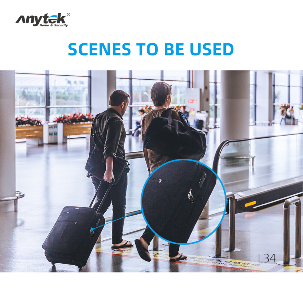 Anytek L34 Smart Fingerprint Padlock USB Rechargeable Door Suitcase Lock