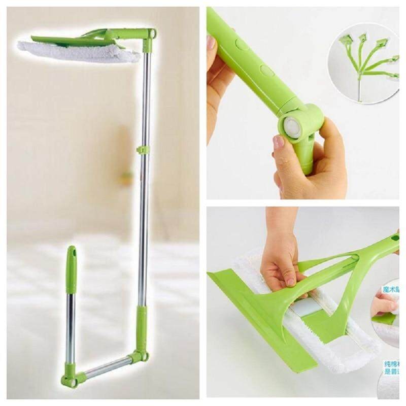 Telescopic High-rise Cleaning Glass Sponge Mop Cleaner Brush Washing Windows