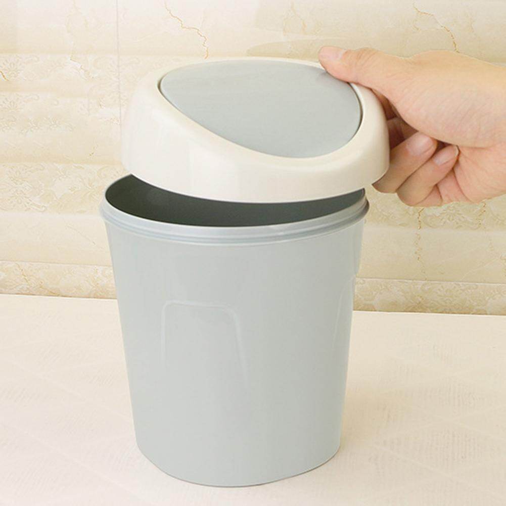 Thùng Rác Nhỏ Để Bàn Có Nắp, Thùng Rác Nhỏ Để Bàn Trong Nhà, Phòng Khách, Đầu Bàn Lật, Nắp Lật Nhỏ, Dùng Cho Gia Đình, Phòng Khách, Máy Tính Để Bàn, Cạnh Giường, Thùng Rác Bằng Nhựa