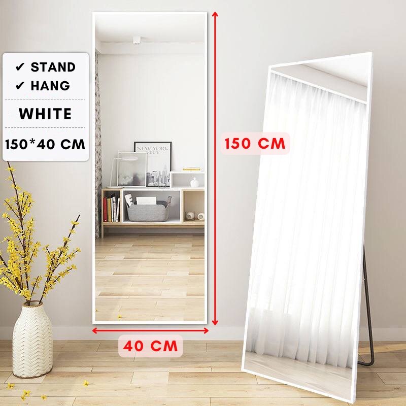 Furnimall Standing Long Mirror Stand Fulllength mirror wall Cermin