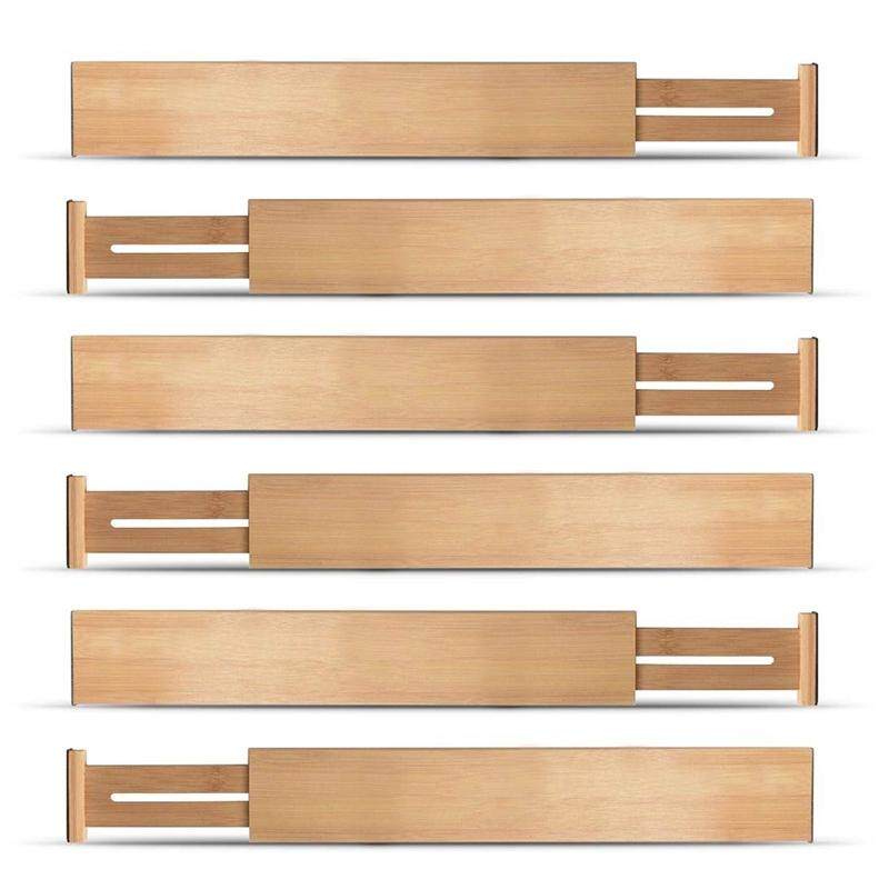 Adjustable Expandable Dividers Bamboo Drawer Divider Drawer