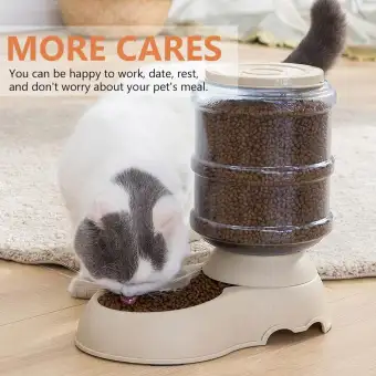 3 75l Automatic Gravity Food Feeder Dog Cat Food Bowl Pet Large
