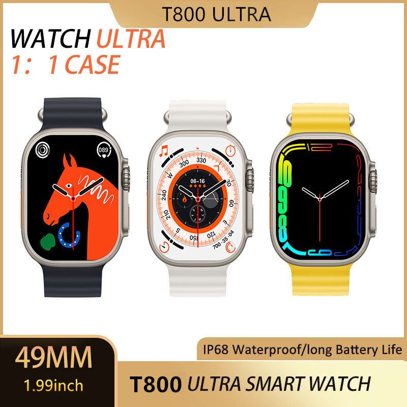 2022 T800 Ultra Smart Watch Series 8 IWO Watch Ultra 1 99Inch HD Screen Men Women Smart Watch