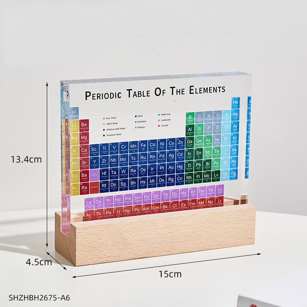 Ornament The With Base Light Samples Real Element Elements Acrylic Table Periodic