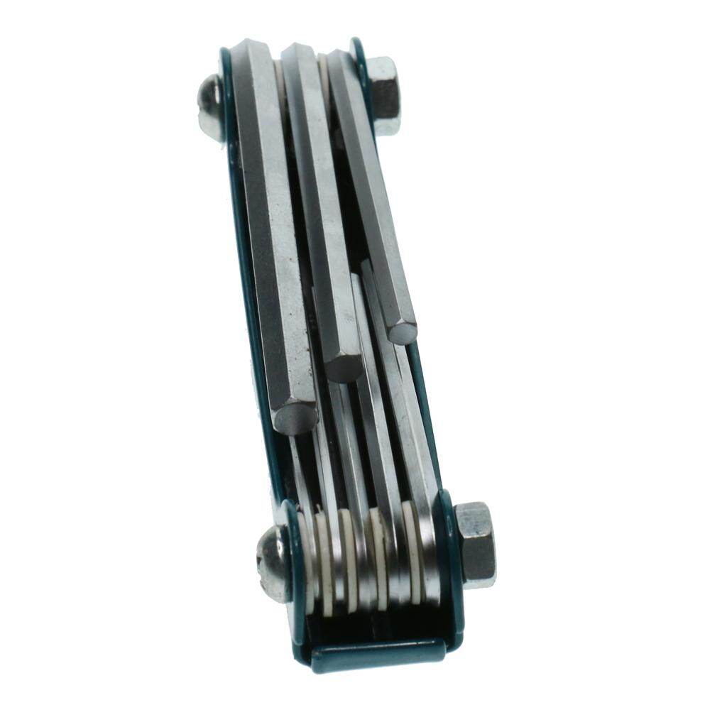 Tishita 8 in 1 Hexagon Key Hex Wrench Set Portable Folding Wrench Pocket Wrecn Set