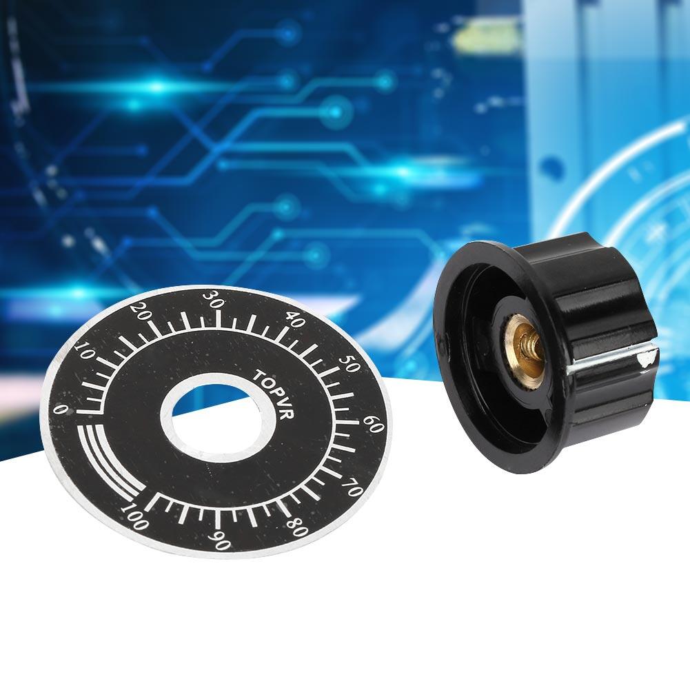 MF-A03 Potentiometer Knurled Knobs Volume Control Cap + Digital Dial Potentiometer Scale Plate Scale Plate