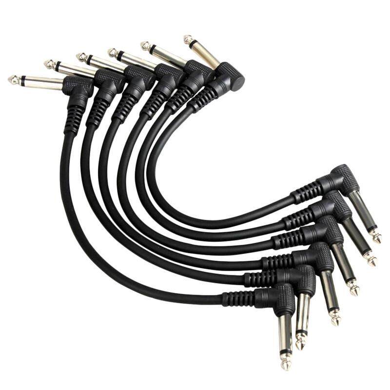 Irin Guitar Effect Pedal Cables Connecting Line 6.35Mm Patch Pedal Cable 21Cm Right Angle Cord Copper Wire Guitar Accessories