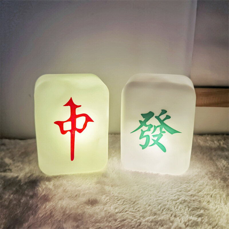 Daisin INS Wind Mahjong Small Night Lamp Desktop Decoration Small Table Lamp Creative Small Gift Glow Toy