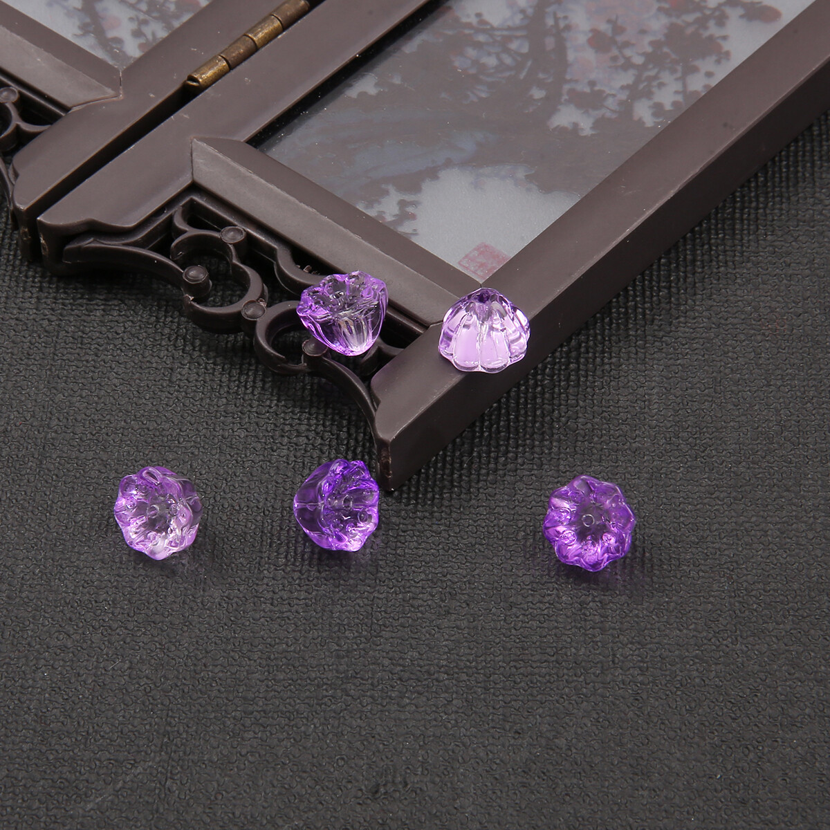 10pcs/lot Colored Glass Crystal Lampwork Flower Lotus Beads For Handmade Jewelry DIY Earrings Bracelet Charm Jewelry Making