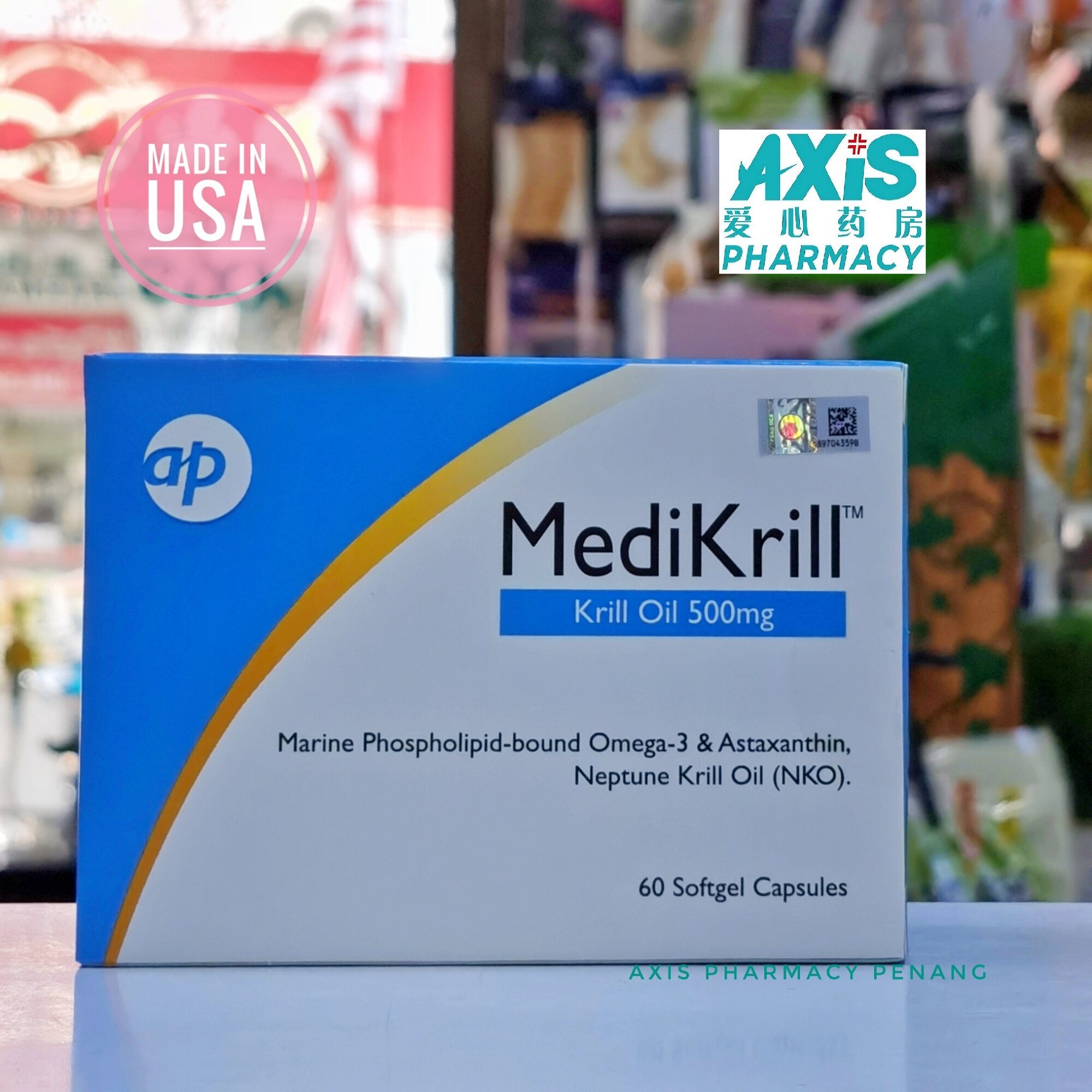 MEDIKRILL KRILL OIL 500mg 60s Exp 08/2024 *OMEGA3* *ASTAXANTHIN* Lazada