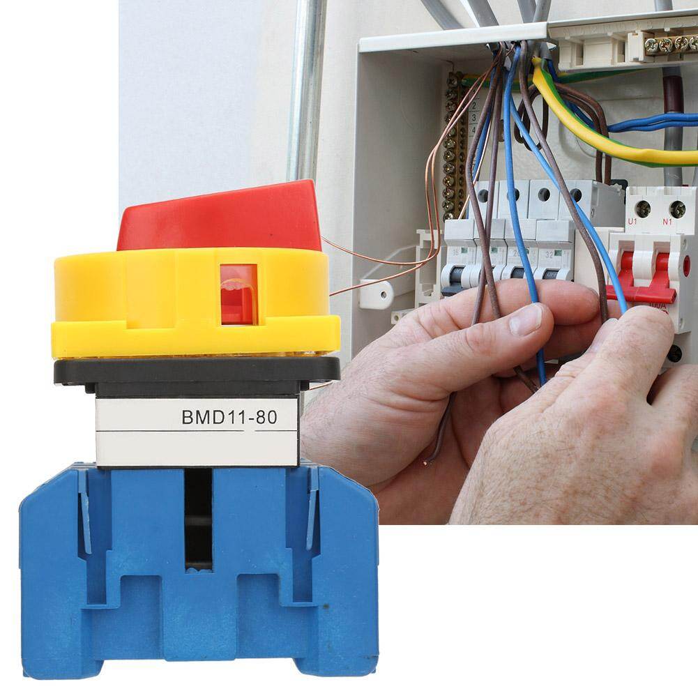 80A/100A Load Circuit Breaker Switch 3-Pole 2-Position Rotary Cam On-Off Power Switch