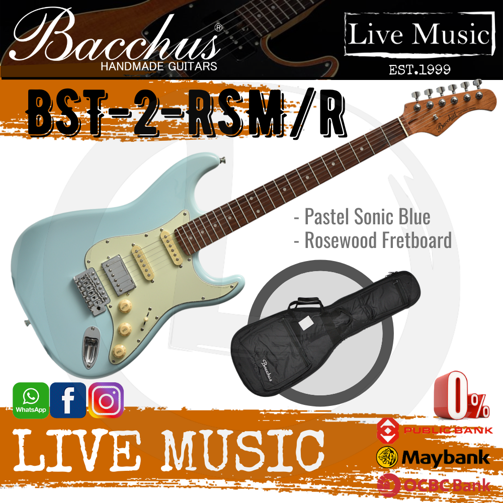 Bacchus BST-2-RSM/R-PTLSOB Electric Guitar, Rosewood