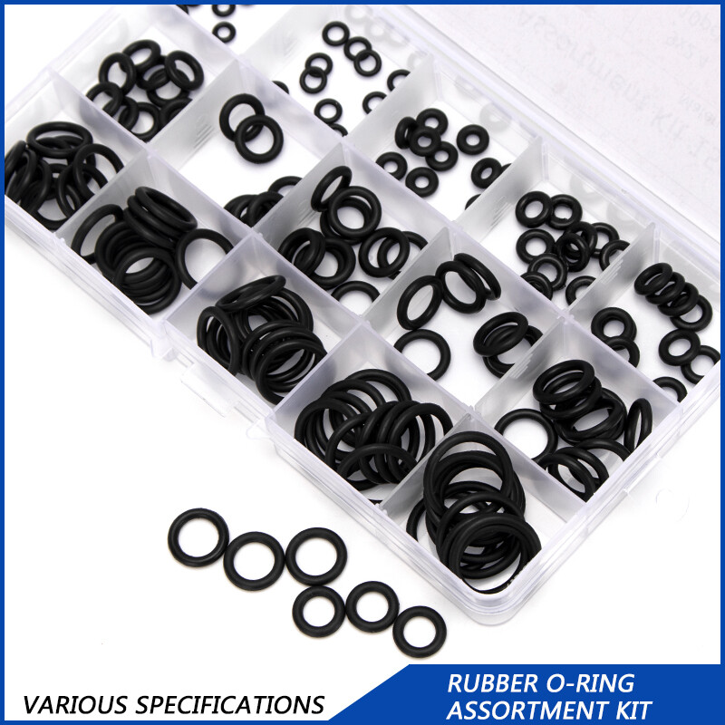Diameter 6mm-20mm 15 Sizes 150pcs 1.5mm 2.4mm Thickness Black NBR Rubber Box Set Durable Gasket Sealing O-rings
