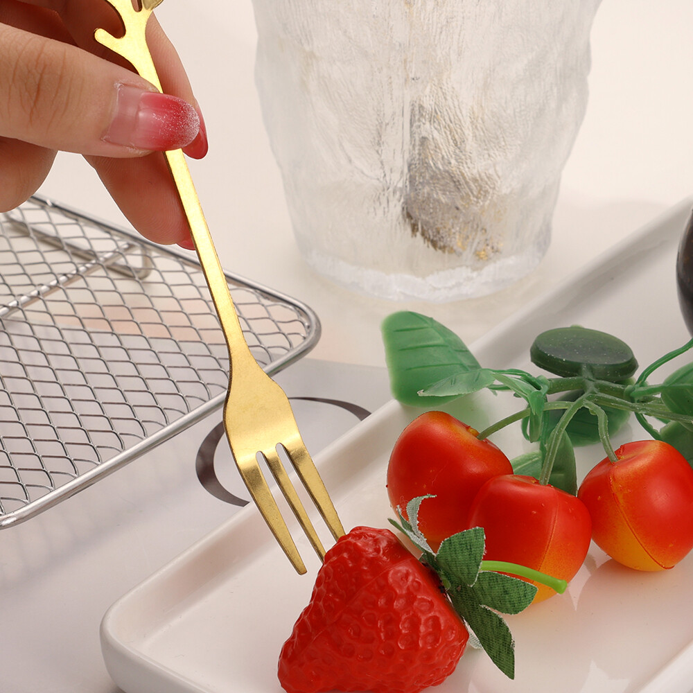 Creative Stainless Steel Spoon Branch Leaves Spoon Fork Coffee Spoon Kitchen Accessories Tableware Decoration