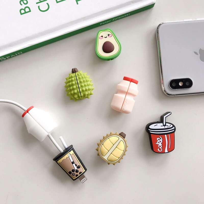 USB dễ thương nút bảo vệ dây cáp dây sạc tổ chức tiết kiệm cáp silicon cho dây sạc Iphone bảo vệ cáp truyền dữ liệu bảo vệ