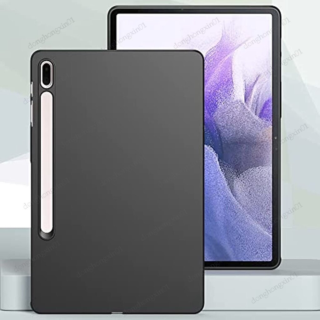 Samsung Galaxy Tab S8 Plus Case (2022),Galaxy Tab S7 Plus Case (2020), Thin and Soft Tablet Protective Cover for Samsung Galaxy Tab S8 Plus/S7 FE/S7 Plus/ S8+/ S7+ 12.4 Inch, Blac