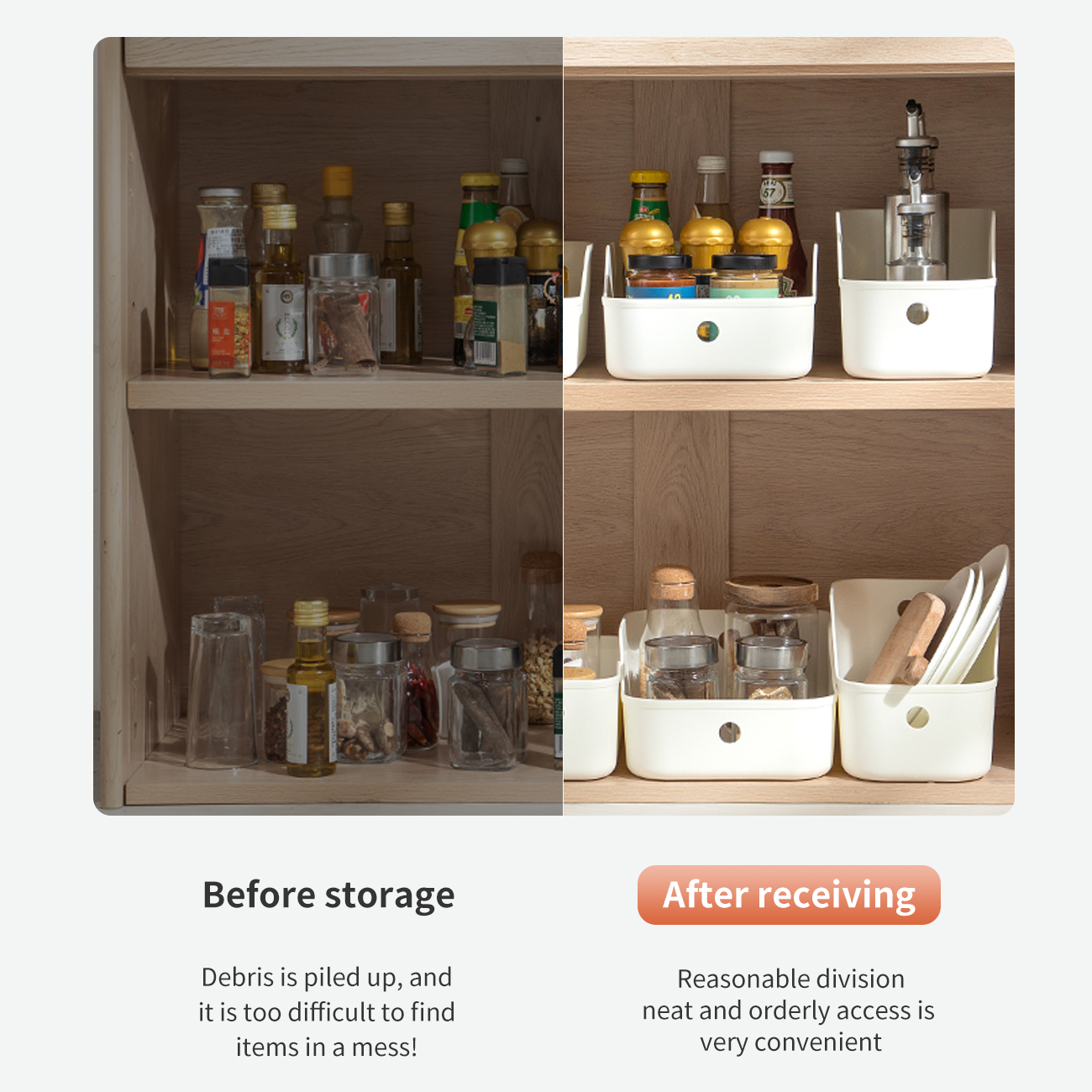 CNMF Organize the seasoning storage box under the kitchen sink