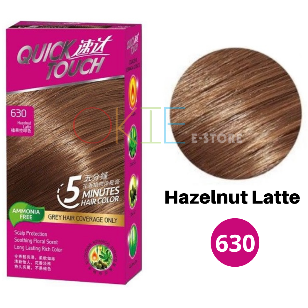 Quick Touch 1 Minute Hair Color Cream & Developer Kit For Grey Hair