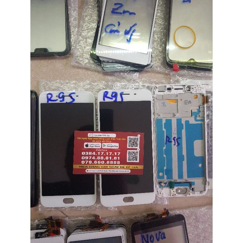 Màn hình oppo r9s lieen khung zin