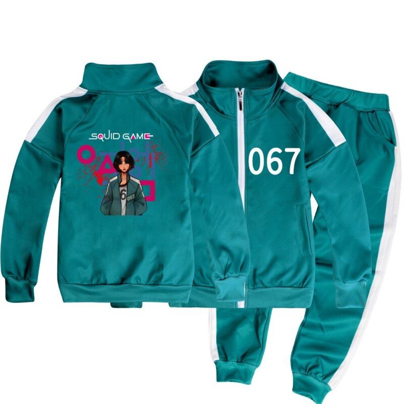 Squid Game Costume Kids Squid ปลาหมึกเกมเครื่องแต่งกายเด็กคอสเพลย์ชุด