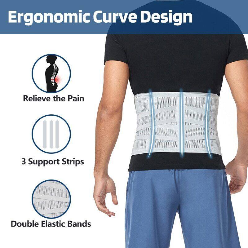 Lower Back Support Waist Brace Lumbar Belt Spine Pain Relief Double Pull Strap