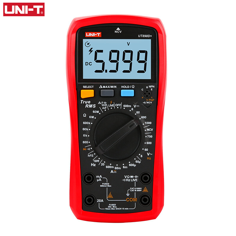 【Ready Stock】UNIT Digital Multimeter True RMS UT890C UT890D+ Manual Range AC DC Frequency Capacitance Temperature Tester Backligh