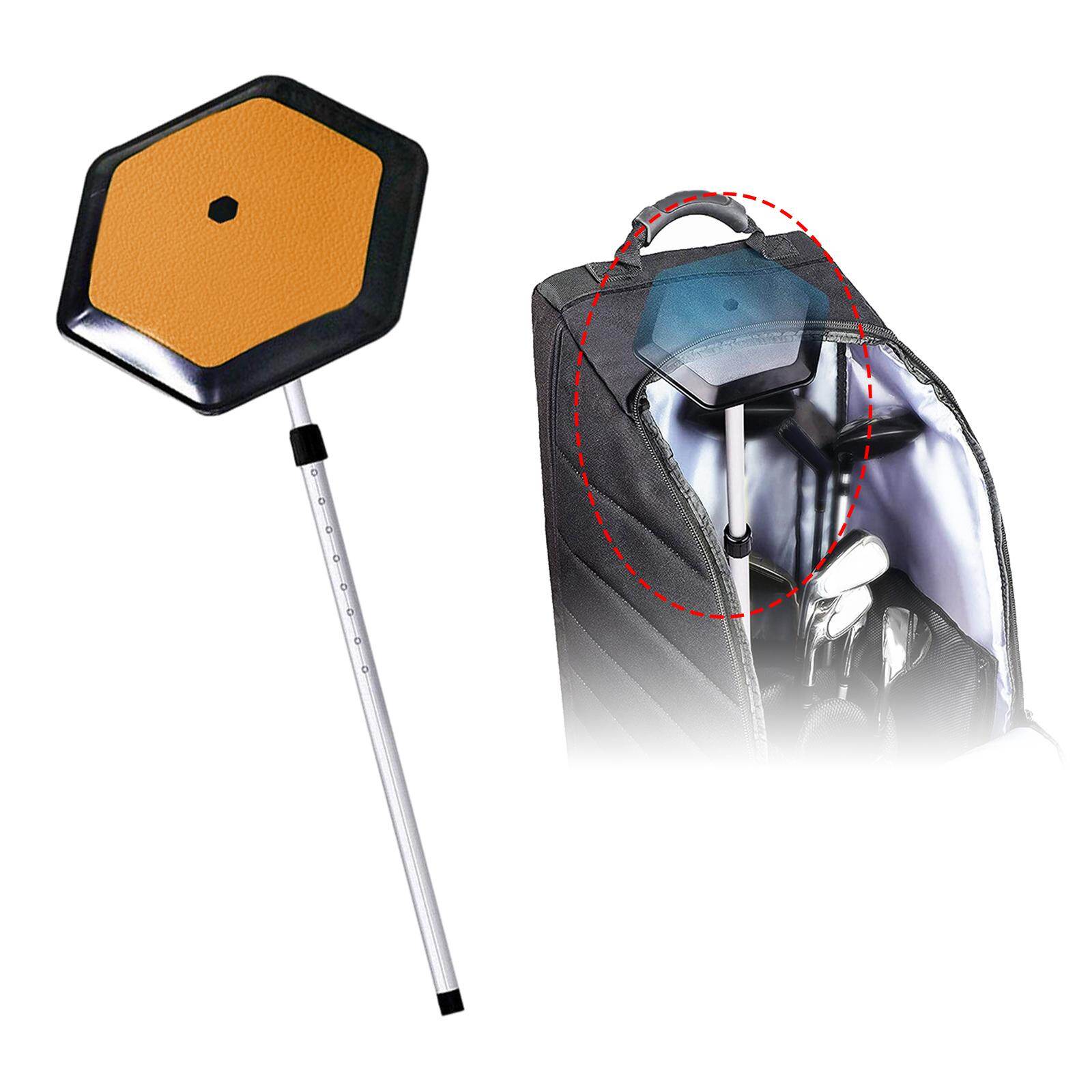 Baoblaze 2 Sections Golf Travel Bag Support Rod Telescoping for Golf Club Shipping Orange