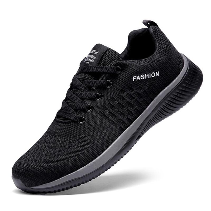 Men Sport Shoes Lightweight Running Sneakers Walking Casual Breathable Shoes  Non-slip Comfortable black Big Size 35-47 Hombre 