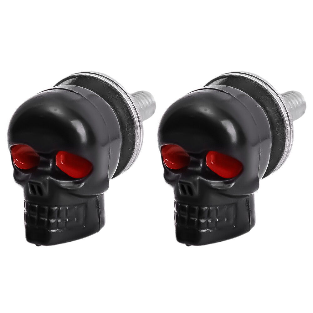 Car Motorcycle Skull Styling License Plate Frame Bolts Screws Fastener Cap Bolts License Plate Fixing Clip Screw Accessories