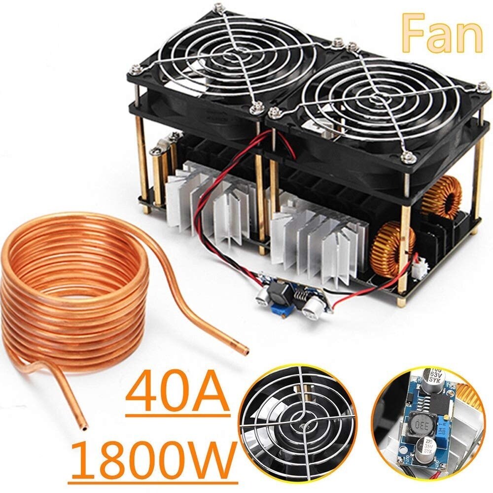 1800W Induction Heating Module ZVS Low Voltage 12V-48V Induction Heating Board Flyback Driver Heater DIY Machine Module