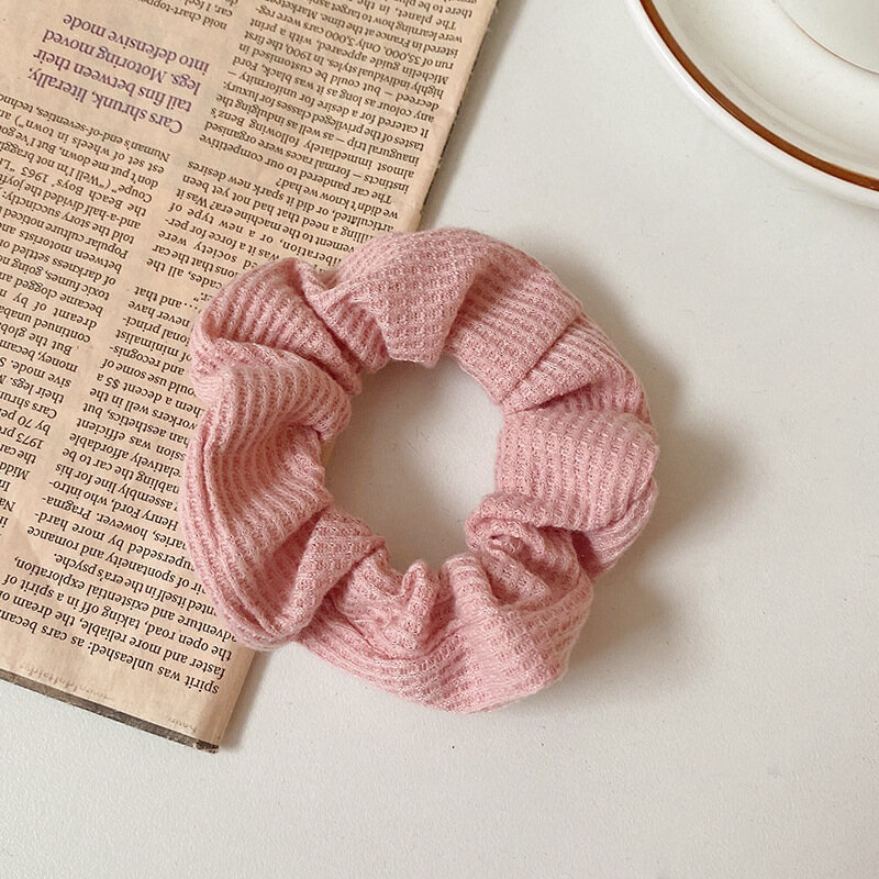 PEB Korean Solid Color Large Intestine Hair Ring Simple Scrunchies Hair Accessories Femal