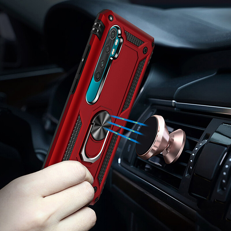 Lifebelle Cho Xiaomi Mi Note 10 Lite / Note 10 / Note 10 Pro, Vỏ Điện Thoại Bọc Thép Chống Sốc Sang Trọng Vỏ Giữ Hình Dạng Nhẫn Từ Tính Chắc Chắn Chân Đế Vỏ Bảo Vệ Cứng